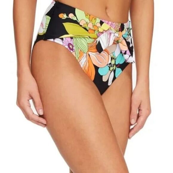 New.Trina Turk floral high waisted bikini bottom. 12. Retails $84 - Picture 5 of 10